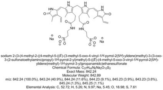 Bilirubin Conjugate, Ditaurate, Disodium Salt Bilirubin Conjugate, Ditaurate, Disodium Salt is suitable as a direct bilirubin standard. Behaves similar to purified bilirubin glucuronides from human bile in diazo tests. Unstable in solution.