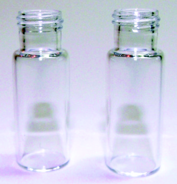 Certified screw thread vials, 9 mm thread, 12 x 32 mm volume 2&#160;mL, clear glass vial, pkg of 100&#160;ea