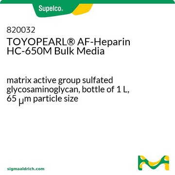 TOYOPEARL&#174; AF-Heparin HC-650M Bulk Media matrix active group sulfated glycosaminoglycan, bottle of 1&#160;L, 65&#160;&#956;m particle size