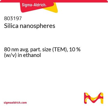 二氧化硅纳米球 80&#160;nm avg. part. size (TEM), 10&#160;% (w/v) in ethanol