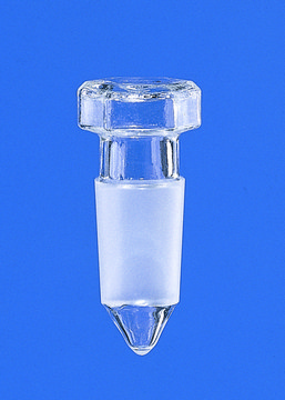 BRAND&#174; BISTABIL&#174;磨砂玻璃塞，锥形接头 borosilicate glass 3.3, joint: ST/NS 10/19, (hollow, hexagonal grip)