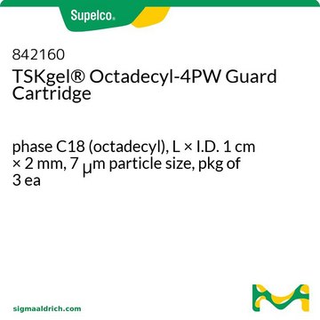 TSKgel&#174; Octadecyl-4PW Guard Cartridge phase C18 (octadecyl), L × I.D. 1&#160;cm × 2&#160;mm, 7&#160;&#956;m particle size, pkg of 3&#160;ea