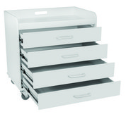 Extra Wide Compact Locking 4 Drawer Cart purple (drawers)