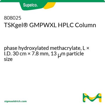 TSKgel&#174; GMPWXL HPLC Column phase hydroxylated methacrylate, L × I.D. 30&#160;cm × 7.8&#160;mm, 13&#160;&#956;m particle size