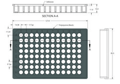 Grace Bio-Labs ProPlate MP™ microtiter plate superstructure size 96 wells, black polystyrene, adhesive