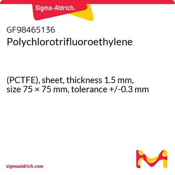 Polychlorotrifluoroethylene (PCTFE), sheet, thickness 1.5&#160;mm, size 75 × 75&#160;mm, tolerance +/-0.3 mm