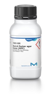 Baird-Parker Agar powder, pH 6.8±0.2 (25&#160;°C, after autoclaving), poly bottle of 12 × 500&#160;g