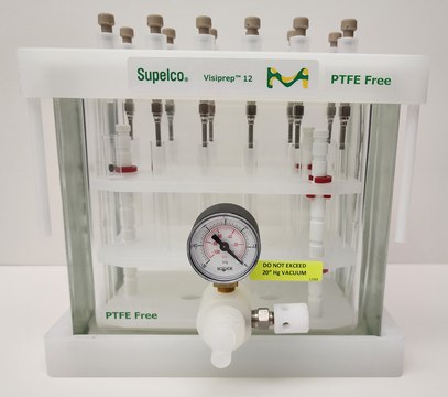 Visiprep&#8482; SPE真空歧管，不含PTFE standard, 12-port model