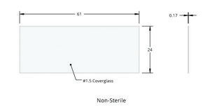 Grace Bio-Labs coverglass, 1oz L × W × thickness 61 mm × 0.17 mm × 1.5 mm