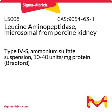 亮氨酸氨基肽酶，微粒体 来源于猪肾脏 Type IV-S, ammonium sulfate suspension, 10-40&#160;units/mg protein (Bradford)