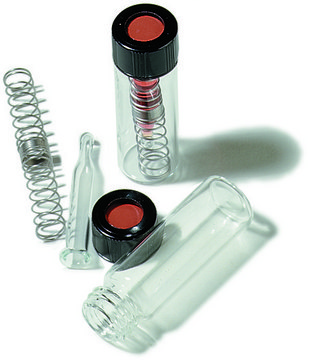 Vials, screw top vial &amp; insert kit volume 4&#160;mL, clear glass vial, pre-assembled