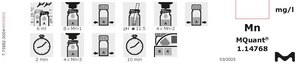 Manganese Test colorimetric, 0.3-10 mg/L (Mn), for use with MCOLORTEST®