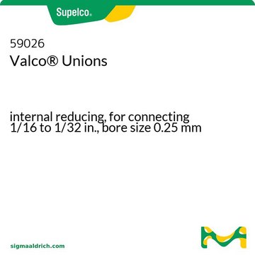 Valco&#174; Unions internal reducing, for connecting 1/16 to 1/32 in., bore size 0.25&#160;mm