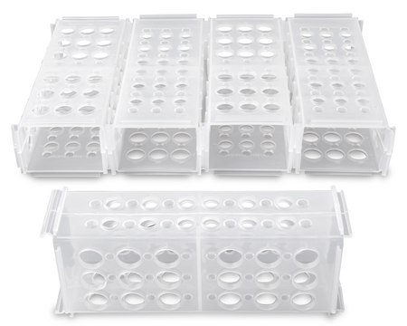 Clinical 4-Way Tube Rack clear