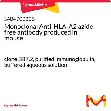 Monoclonal Anti-HLA-A2 azide free antibody produced in mouse clone BB7.2, purified immunoglobulin, buffered aqueous solution