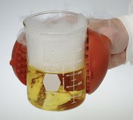 Rubber hand protector green silicone, W × H 10 cm × 19 cm , 3⅞ x 7½"