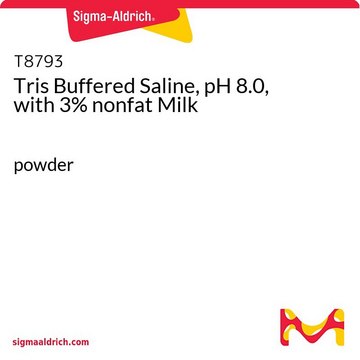 Tris 缓冲盐溶液&#65292;pH 为 8.0&#65292;含 3% 脱脂牛奶 powder