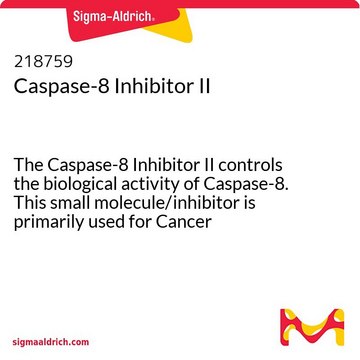 半胱氨酸蛋白酶-8抑制物II The Caspase-8 Inhibitor II controls the biological activity of Caspase-8. This small molecule/inhibitor is primarily used for Cancer applications.