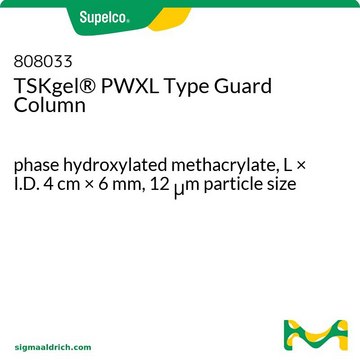 TSKgel&#174; PWXL Type Guard Column phase hydroxylated methacrylate, L × I.D. 4&#160;cm × 6&#160;mm, 12&#160;&#956;m particle size