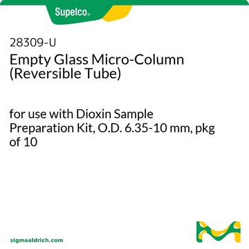 Empty Glass Micro-Column (Reversible Tube) for use with Dioxin Sample Preparation Kit, O.D. 6.35-10&#160;mm, pkg of 10