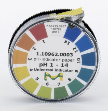 pH-indicator paper pH 1 - 14 Universal indicator roll L 4.8&#160;m , with color scale, pH range 1-14, graduations and accuracy accuracy: 1&#160;pH unit, MQuant&#174;