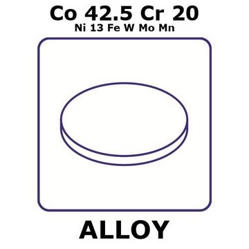 Havar&#174; - high-strength non-magnetic alloy, Co42.5Cr20Ni13FeWMoMn foil, 4mm disks, 0.025mm thickness, as rolled