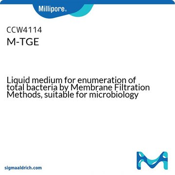 M-TGE Liquid medium for enumeration of total bacteria by Membrane Filtration Methods, suitable for microbiology