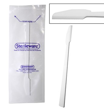 SP Bel-Art&#174; Sterileware&#8482; Plastic Sampling Knife white polypropylene, L 20.9&#160;cm, sterile, pack of 200&#160;ea (individually wrapped)