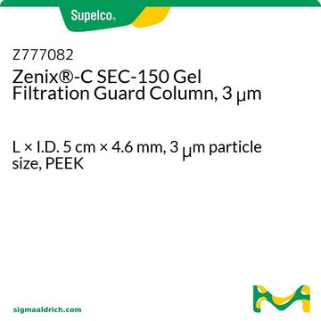 Zenix&#174;-C SEC-150 Gel Filtration Guard Column, 3 &#956;m L × I.D. 5&#160;cm × 4.6&#160;mm, 3&#160;&#956;m particle size, PEEK