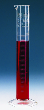 BRAND&#174; graduated cylinder, PMP, embossed scale volume 25&#160;mL, accuracy: 0.5&#160;mL