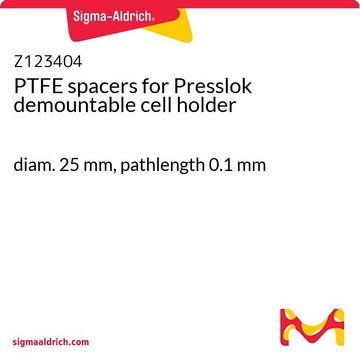 用于 Presslok 可拆卸吸收池固定装置的 PTFE 垫片 diam. 25&#160;mm, pathlength 0.1&#160;mm