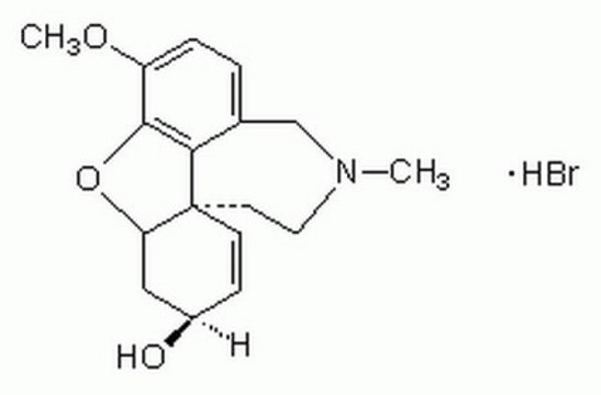 Galanthamine, Hydrobromide A competitive and reversible inhibitor of acetylcholinesterase.