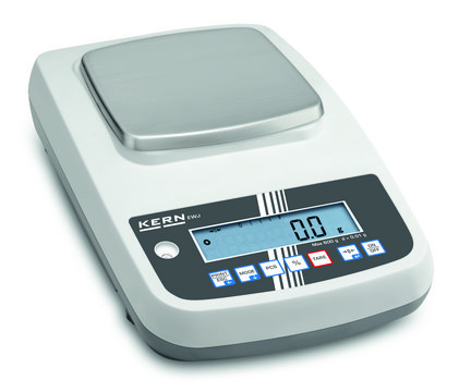 Kern EWJ series precision balances Kern EWJ 600-2M verified 965-216, weighing capacity 600&#160;g, accuracy: 0.01&#160;g, precision: ±0.03&#160;g, AC/DC input 100 - 240 V AC, universal plug set