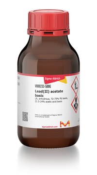 Lead(II) acetate basic LR, anhydrous, 72-75% Pb basis, 21.5-24% acetic acid basis