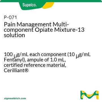 Pain Management Multi-component Opiate Mixture-13 solution 100&#160;&#956;g/mL each component (10 &#956;g/mL Fentanyl), ampule of 1.0&#160;mL, certified reference material, Cerilliant&#174;