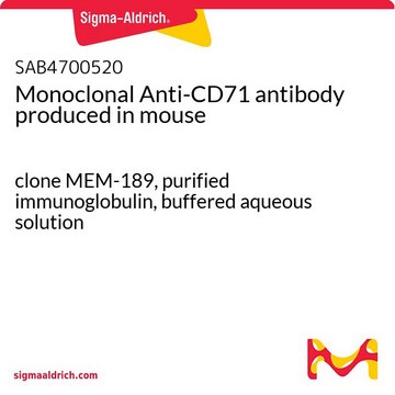 Monoclonal Anti-CD71 antibody produced in mouse clone MEM-189, purified immunoglobulin, buffered aqueous solution