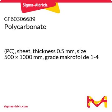 Polycarbonate (PC), sheet, thickness 0.5&#160;mm, size 500 × 1000&#160;mm, grade makrofol de 1-4