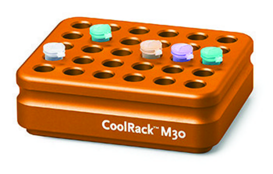 Corning&#174; CoolRack&#174; M30, capacity 30 x 1.5 or 2 mL microfuge tubes, orange