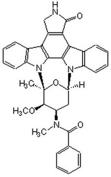 星状孢子素 Staurosporine Streptomyces is a potent, cell-permeable, reversible, ATP-competitive and broad spectrum inhibitor of protein kinases.