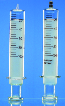 带有可互换组件的 FORTUNA &#174; Optima 玻璃注射器 capacity 50&#160;mL, glass Luer tip style