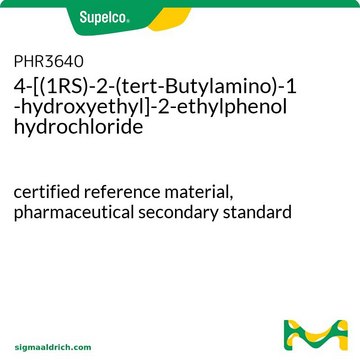 4-[(1RS)-2-(tert-Butylamino)-1-hydroxyethyl]-2-ethylphenol hydrochloride certified reference material, pharmaceutical secondary standard