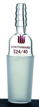 Synthware&#8482; vacuum or argon/nitrogen adapter with hose connection on top joint: ST/NS 19/22