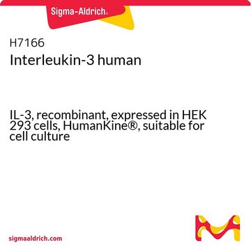 Interleukin-3 human IL-3, recombinant, expressed in HEK 293 cells, HumanKine&#174;, suitable for cell culture