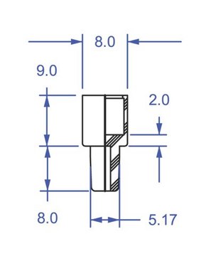 精密密封&#174;橡胶胶垫 red, 8 mm O.D. glass tubing