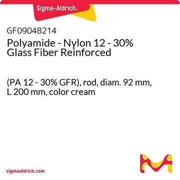 Polyamide - Nylon 12 - 30% Glass Fiber Reinforced (PA 12 - 30% GFR), rod, diam. 92 mm, L 200 mm, color cream