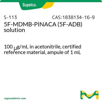 5F-MDMB-PINACA（5F-ADB） 溶液 100&#160;&#956;g/mL in acetonitrile, certified reference material, ampule of 1&#160;mL