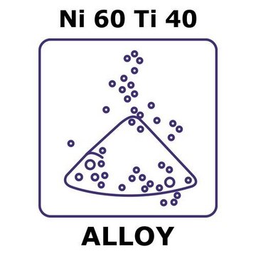 Nickel-titanium alloy, Ni60Ti40 powder, 150micron max. particle size, alloy pre-cursor, 20g