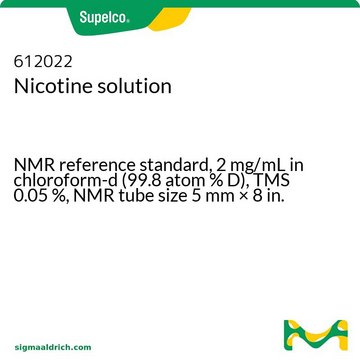 Nicotine solution NMR reference standard, 2&#160;mg/mL in chloroform-d (99.8 atom % D), TMS 0.05&#160;%, NMR tube size 5&#160;mm × 8&#160;in.