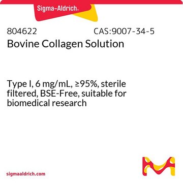 Bovine Collagen Solution Type I, 6&#160;mg/mL, &#8805;95%, sterile filtered, BSE-Free, suitable for biomedical research