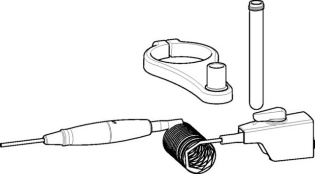 Flexible Discharge Tube for Eppendorf&#174; Varispenser&#174; 2 / 2x coiled from PTFE, L 80&#160;cm, for 25/50/100 mL